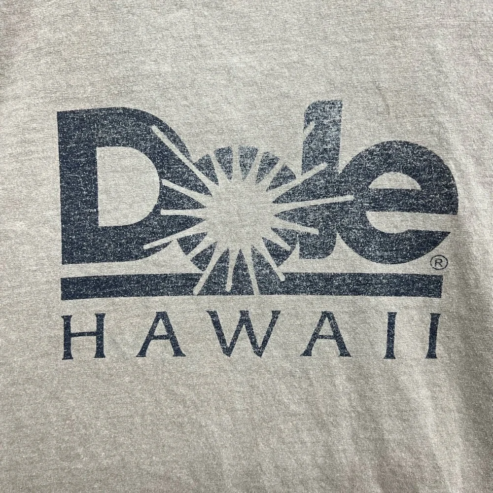 Vintage Dole Hawaii Medium Contrast Trim Gray Ringer 70s Streetware - Picture 3 of 8